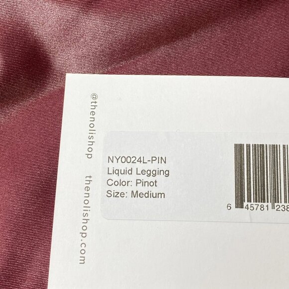 NEW THE NOLI SHOP Liquid Leggings Pinot Gloss Size M Lightweight Shine Pants - Picture 4 of 6